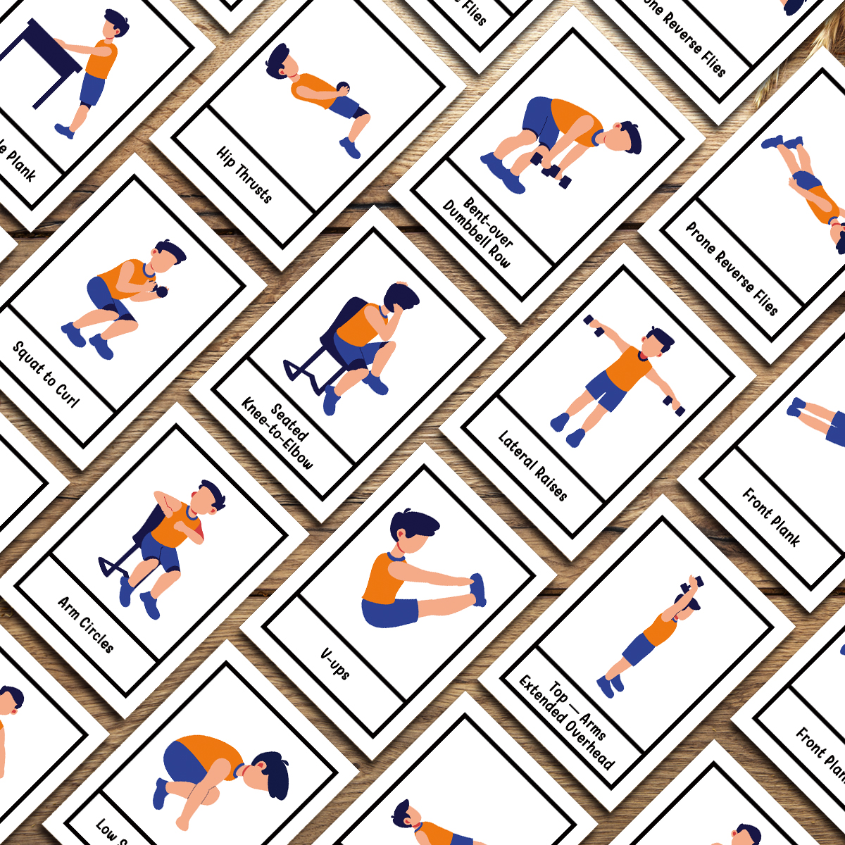Workout Plan Home Gym - 50pcs Exercise Fitness Flashcards For Home