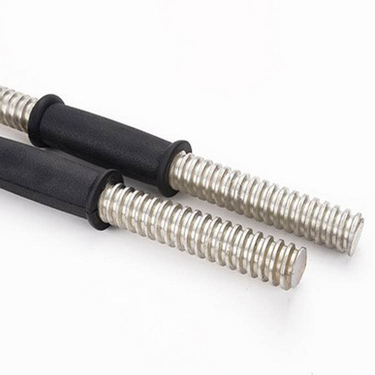 Barbell Curl Bar - 25mm Threaded Dumbbell Bar with Locking