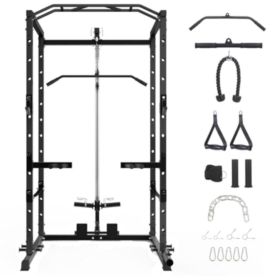 Home Gym Lat Pulldown - 1600 Lbs Power Rack for Home