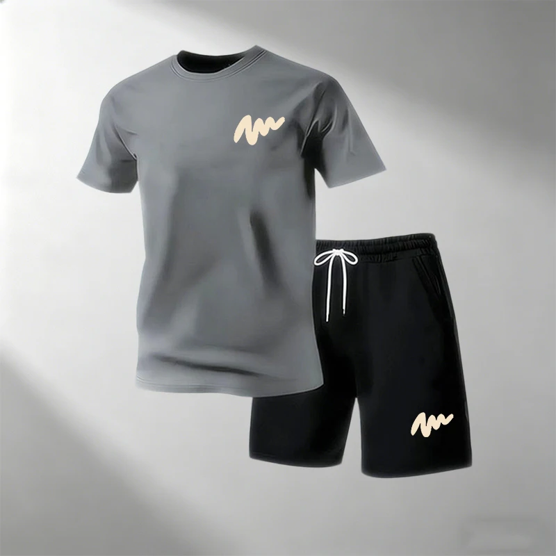 Home Gym Fitness - Fashion Men's Street T-Shirts Sets 2