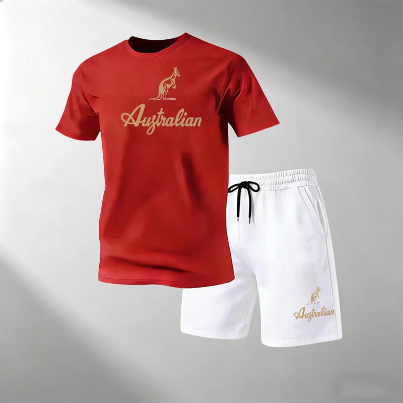 Home Gym Full Body - Men's Fitness T-Shirts Sets Breathable Quick