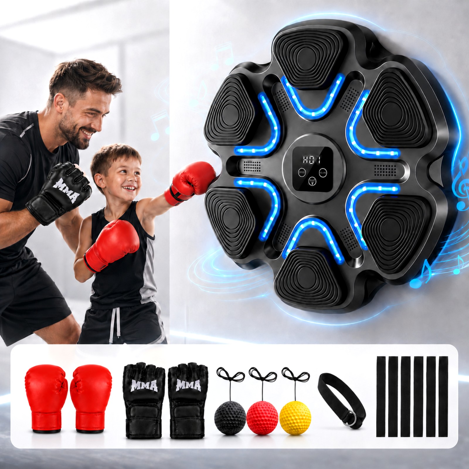 Home Gym Fitness - Music Boxing Machine Kids Adults with