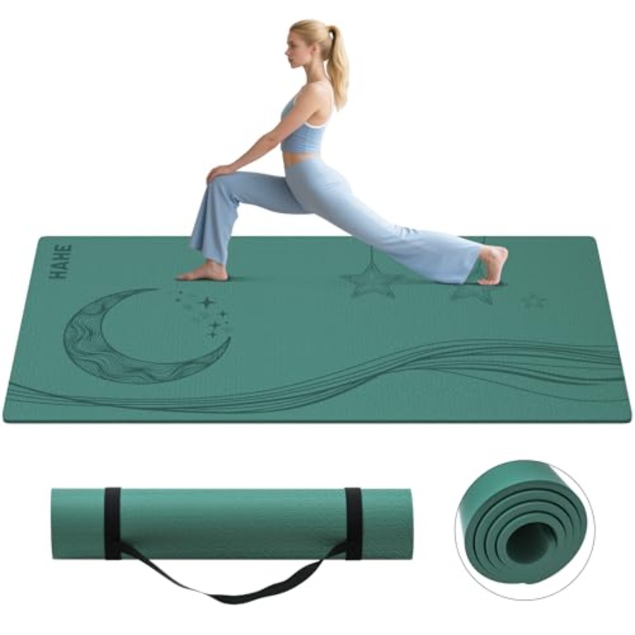 Home Gym Yoga Studio - Large Yoga Mat 72x40x0.4 Inch Thick