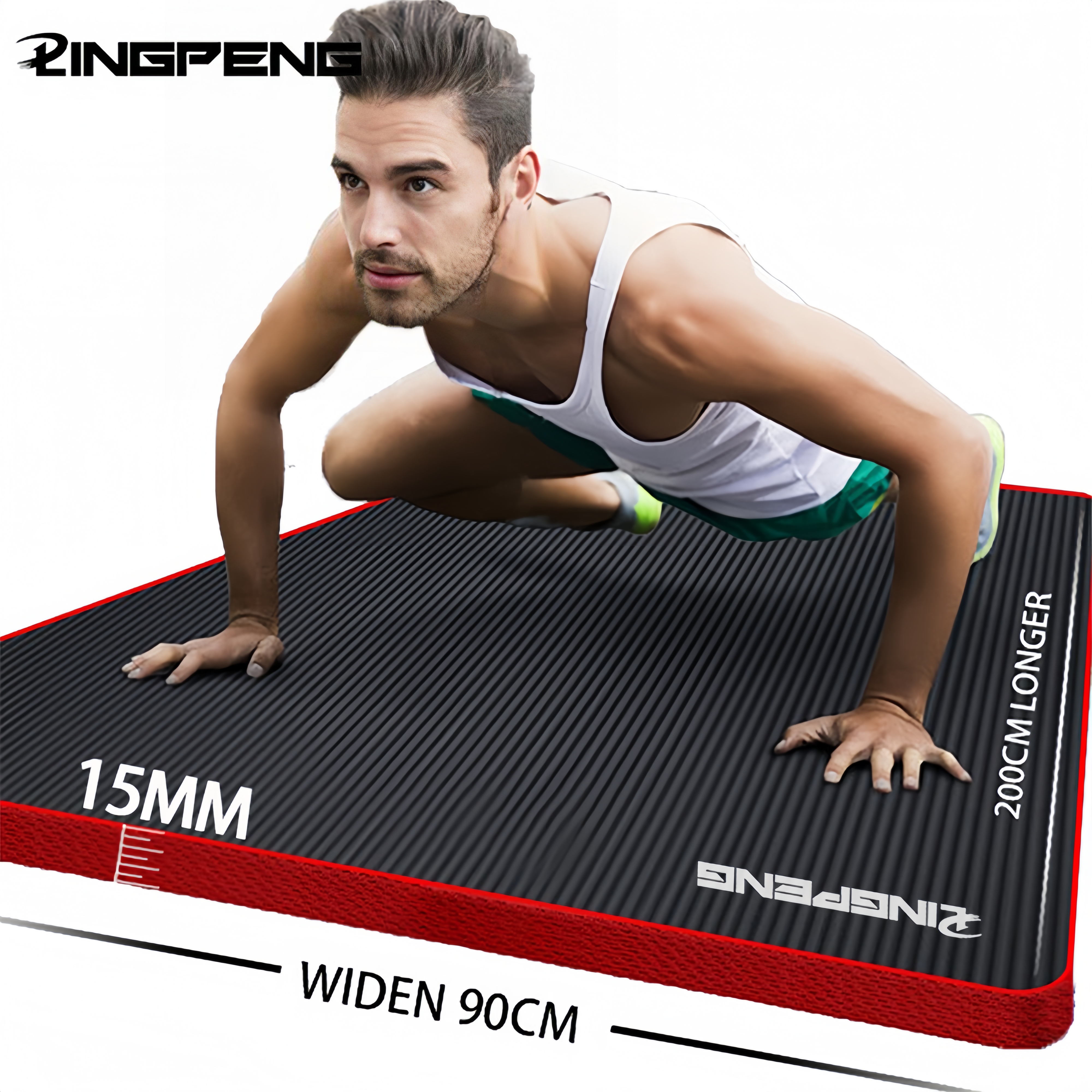 Gymnastics Mat Thick - Yoga Mat Anti-skid Sports Fitness NBR