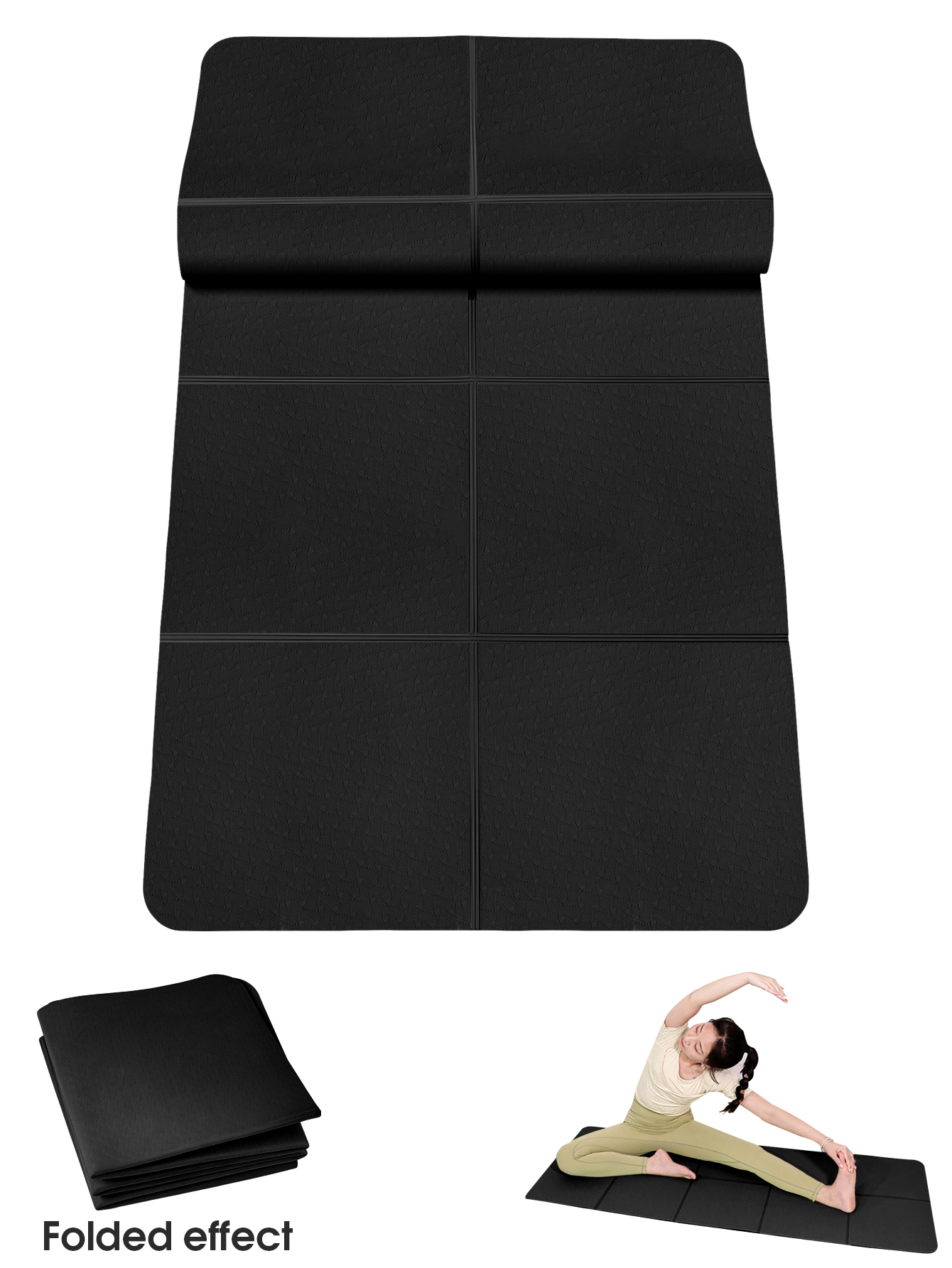 Gymnastics Mat Thick - Professional Yoga Mat Portable Foldable Sports