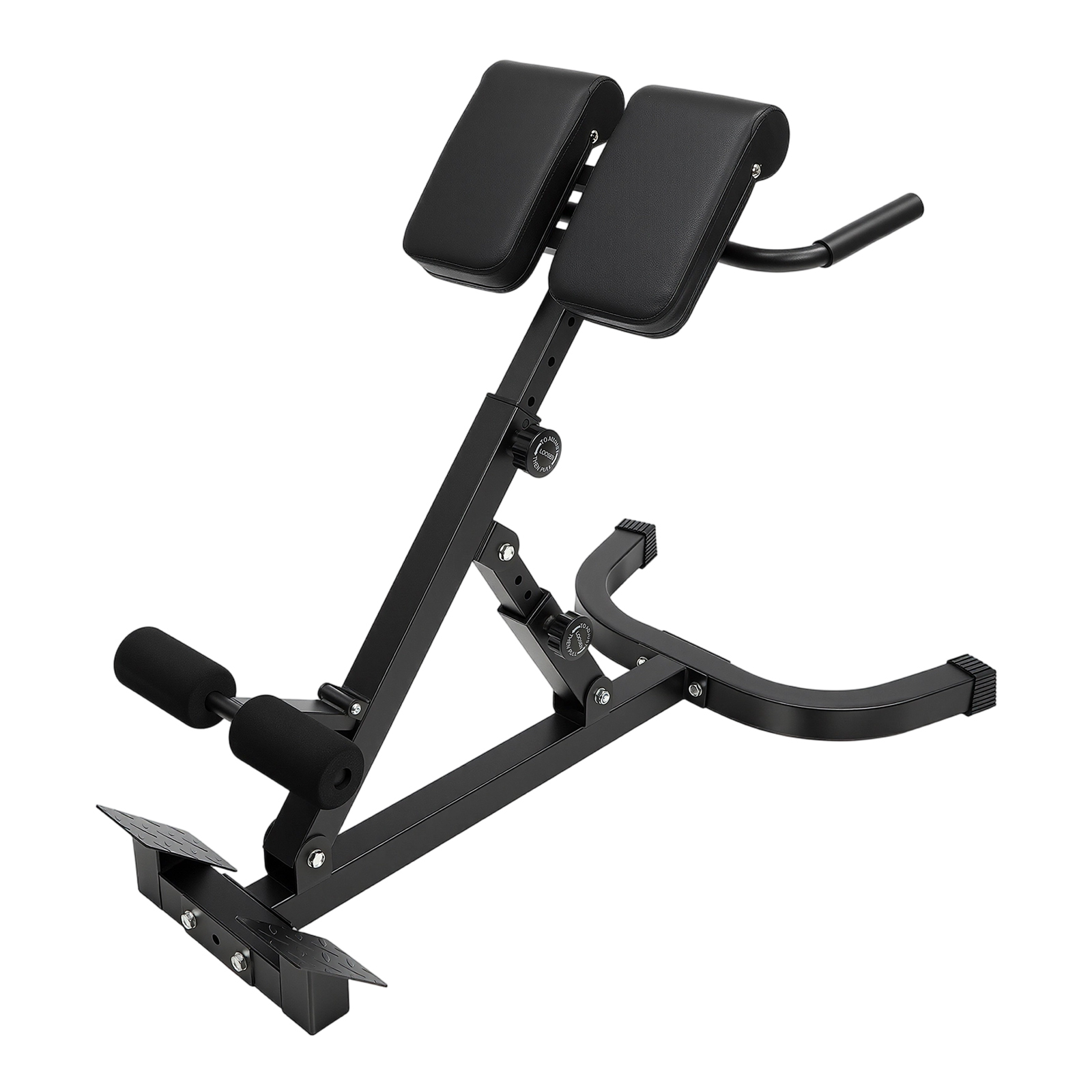 Home Gym Full Body - Adjustable Roman Chair Foldable Hyperextension Bench