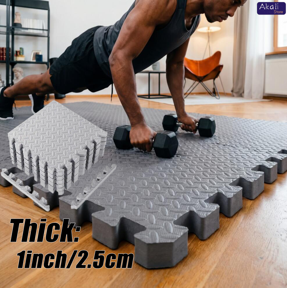 Gymnastics Mat Thick - 1Inch Thick EVA Foam Interlocking Gym