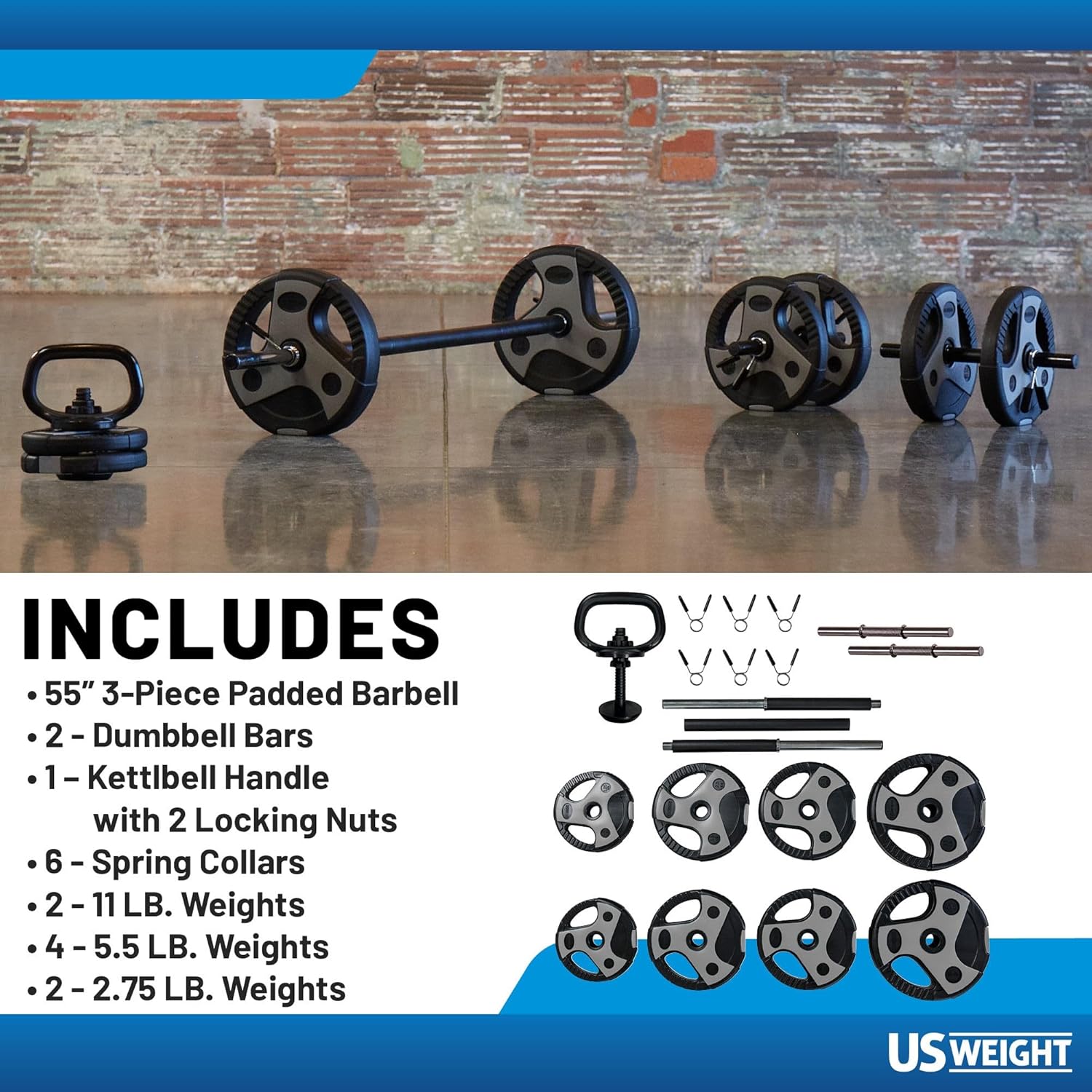 Adjustable Weight Set for Home – Barbell Curl Bar recenzja i cena
