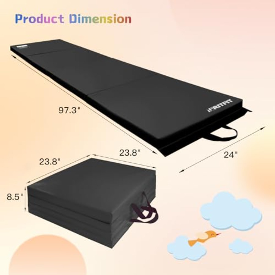 Upgraded Folding Exercise Mat, – Gymnastics Mat Thick recenzja i cena