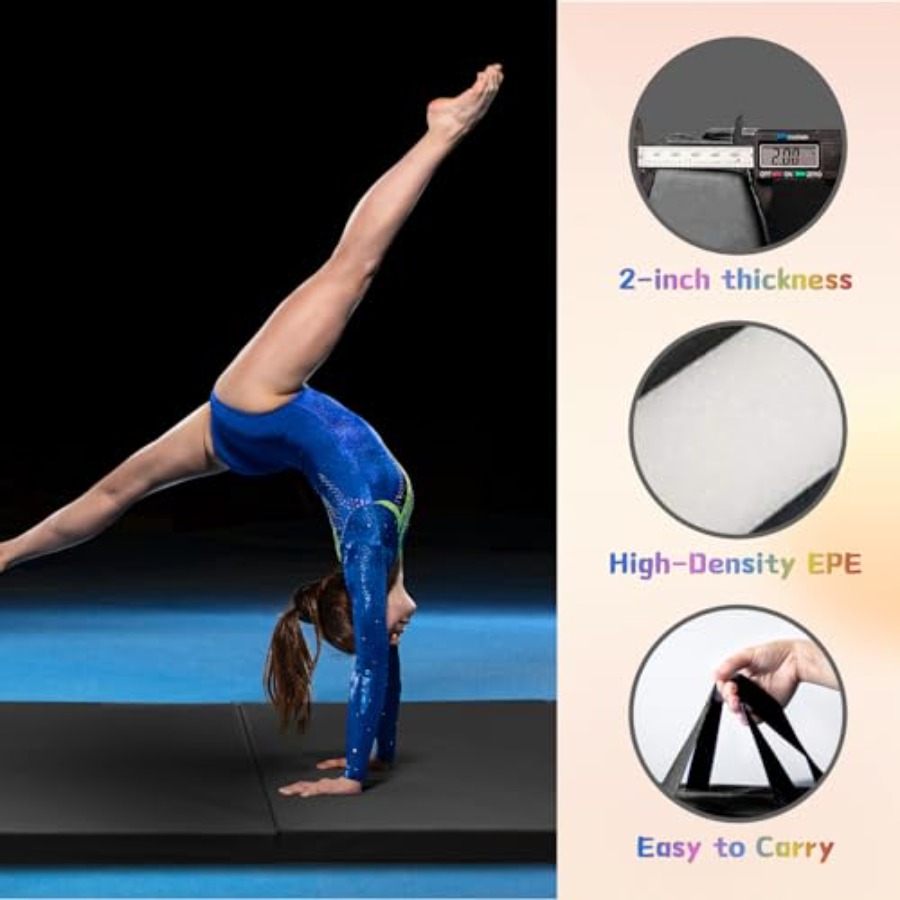 Upgraded Folding Exercise Mat, – Gymnastics Mat Thick recenzja i cena