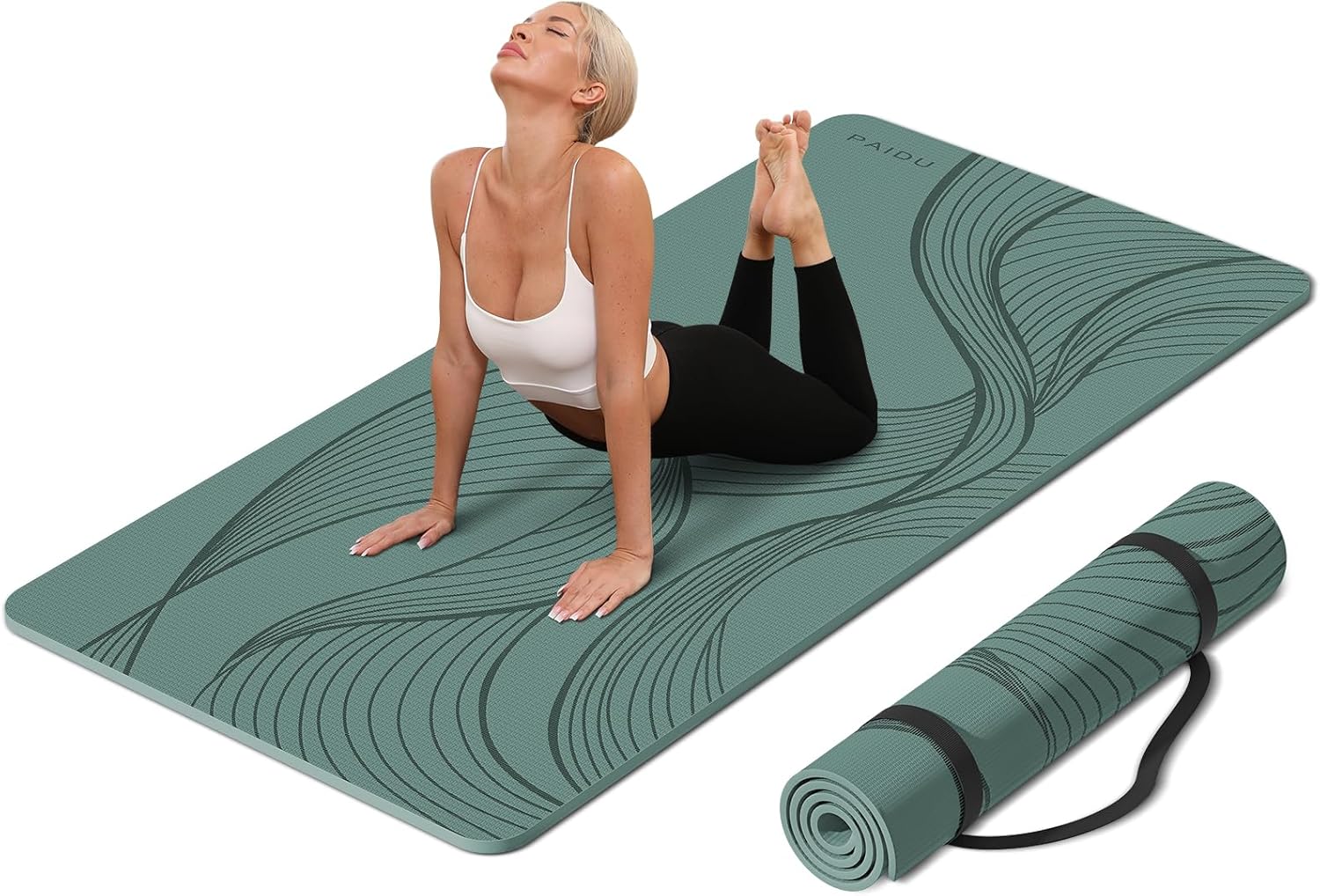 Large Yoga Mat 72x36x0.4 Inch  – Home Gym Yoga Studio recenzja i cena