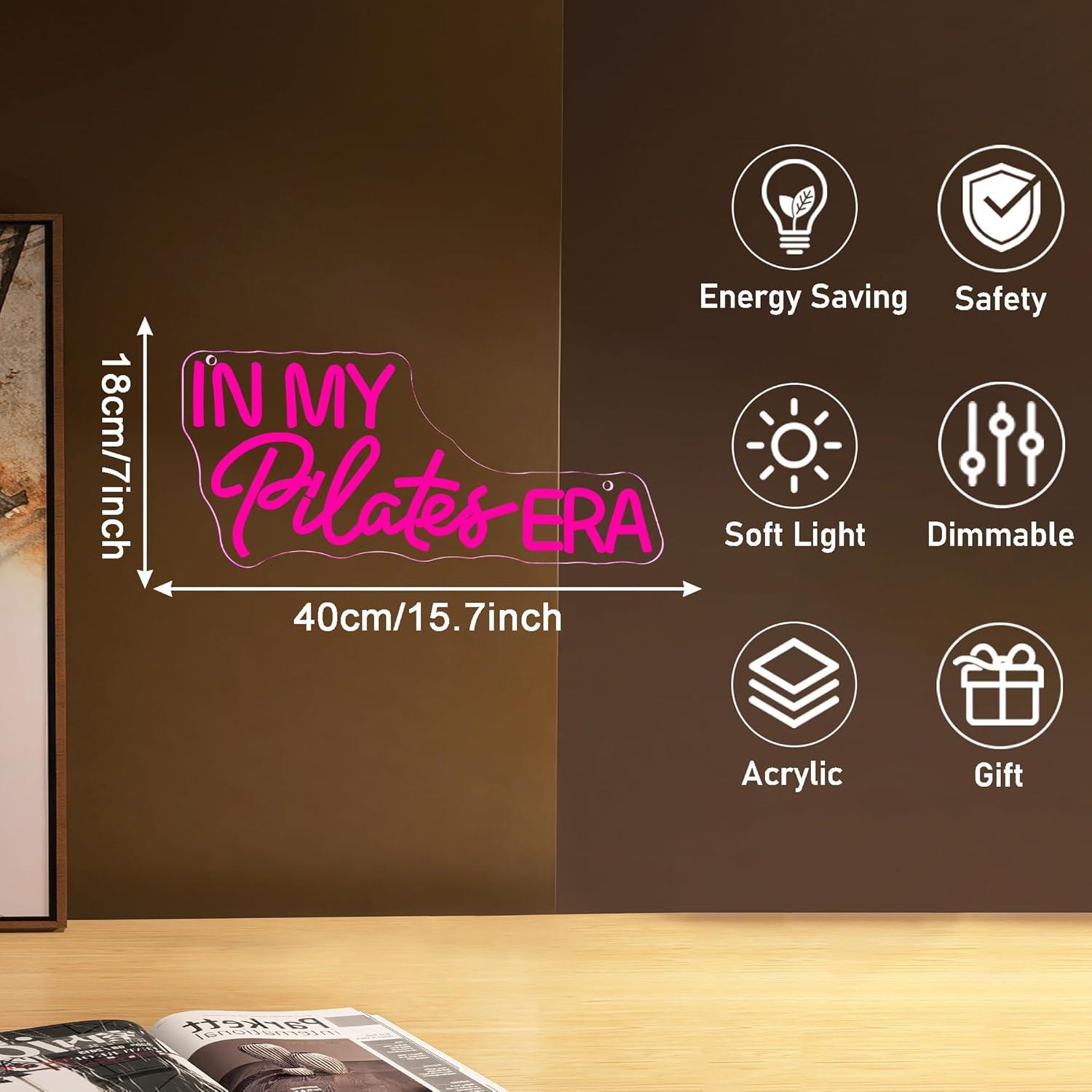 In My Pilates Era Neon Sign Di – Home Gym Yoga Studio recenzja i cena