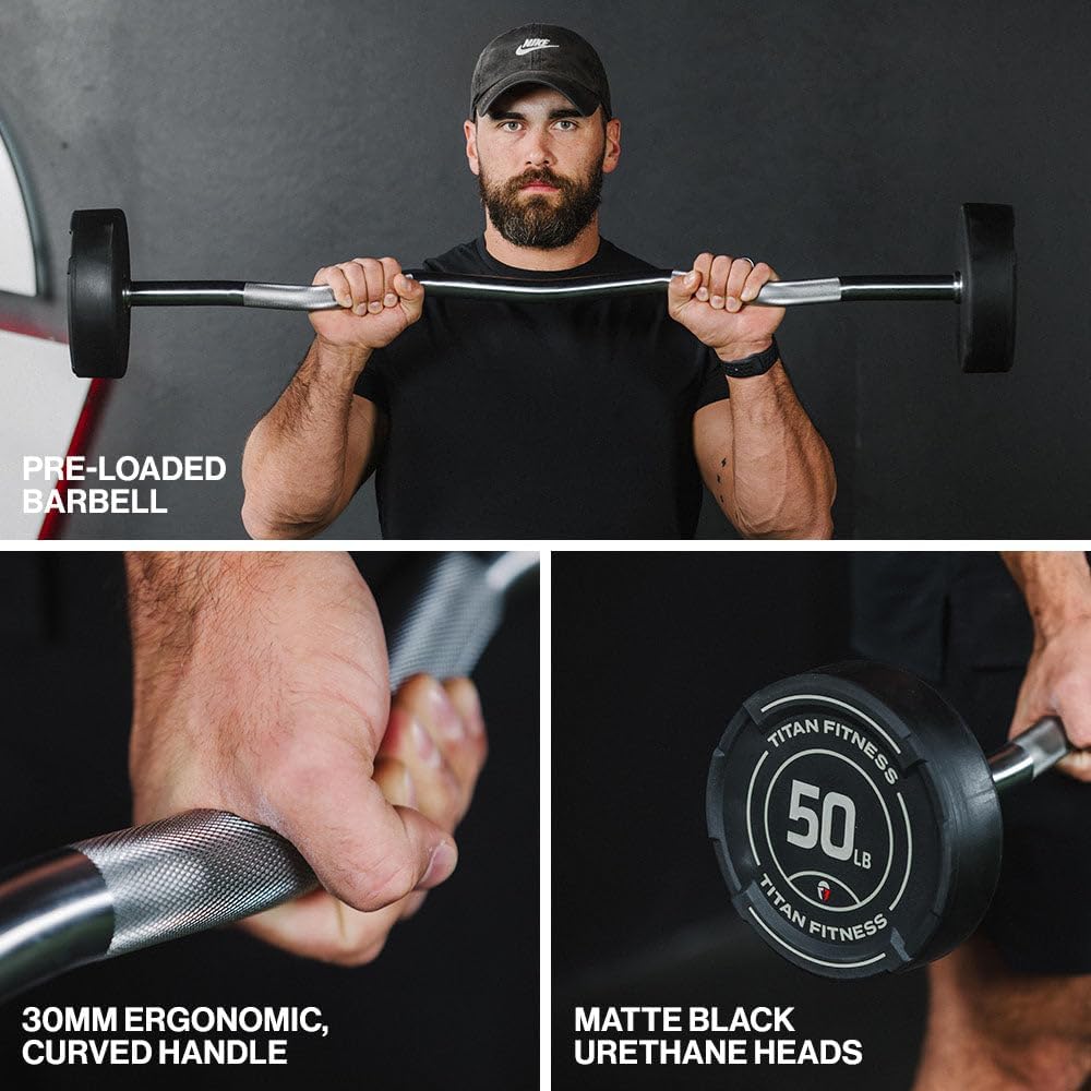 Rubber Coated EZ Curl Barbell  – Barbell Curl Bar recenzja i cena