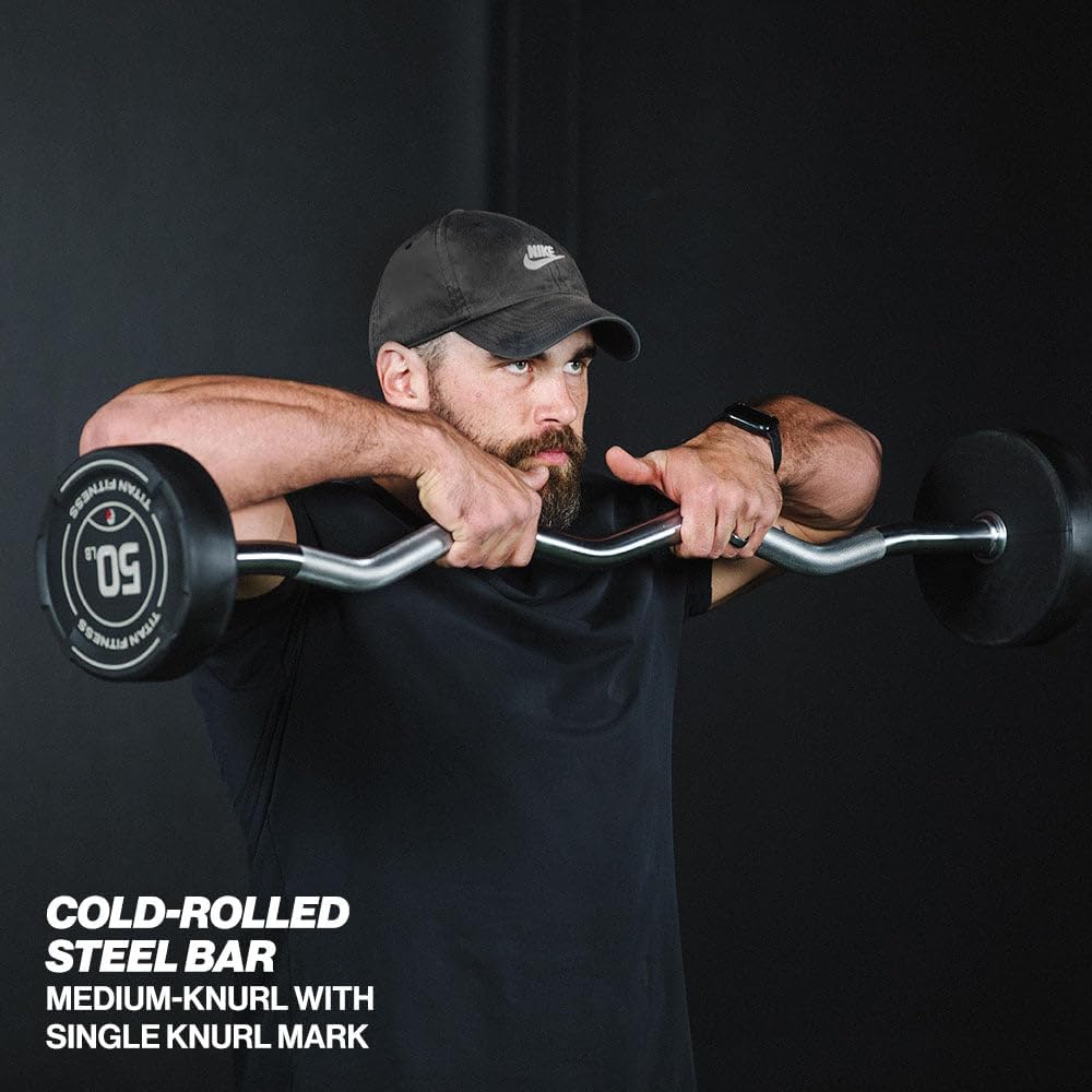 Rubber Coated EZ Curl Barbell  – Barbell Curl Bar recenzja i cena