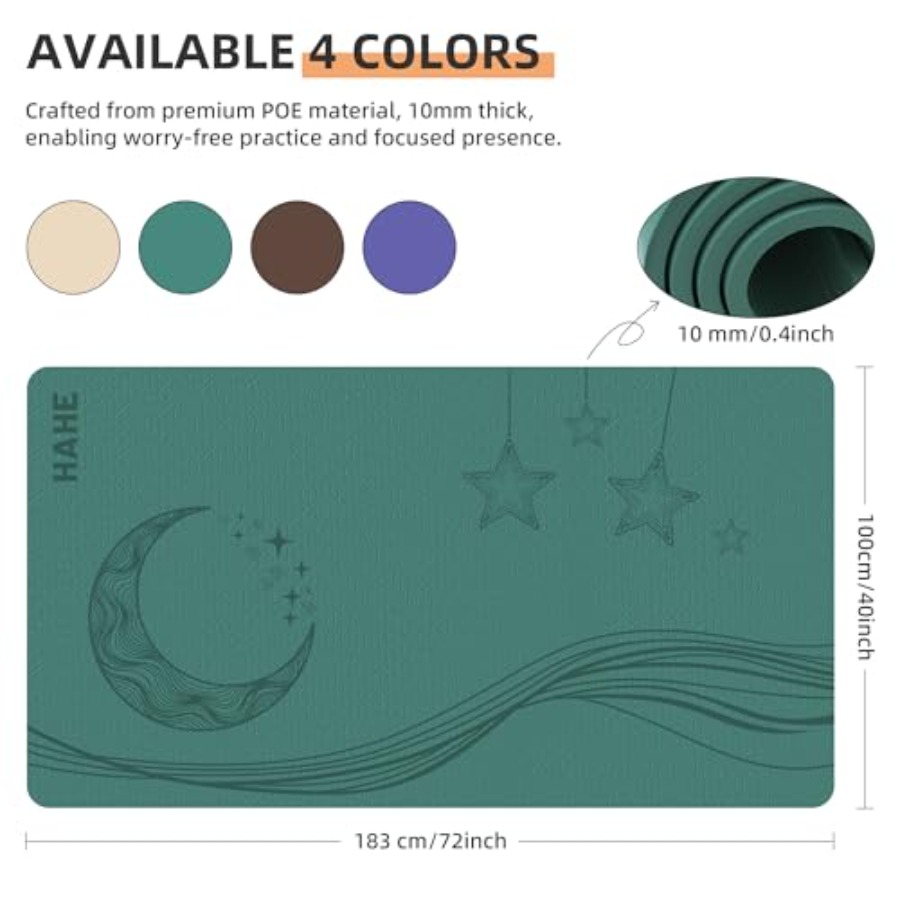 Large Yoga Mat 72x40x0.4 Inch  – Home Gym Yoga Studio recenzja i cena