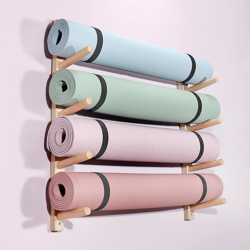 Wooden Yoga Mat Holder Wall Mo – Home Gym Yoga Studio recenzja i cena