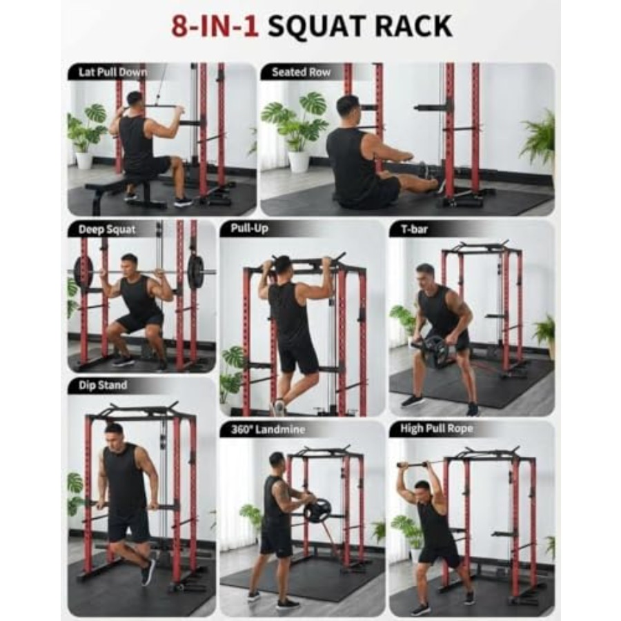 All-in-1 Power Cage with Pulle – Home Gym Lat Pulldown recenzja i cena