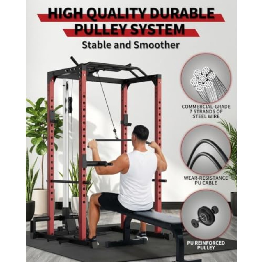 All-in-1 Power Cage with Pulle – Home Gym Lat Pulldown recenzja i cena