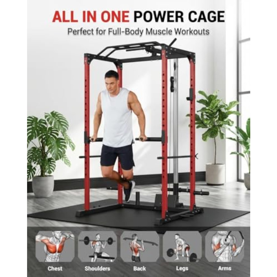 All-in-1 Power Cage with Pulle – Home Gym Lat Pulldown recenzja i cena