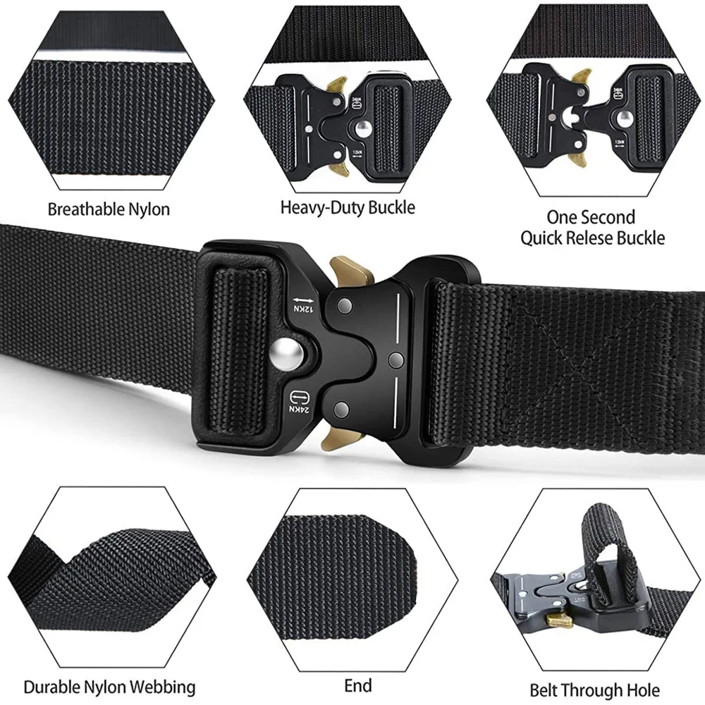 2PCS - Men's Tactical Belt, Ar – Battle Rope Heavy recenzja i cena