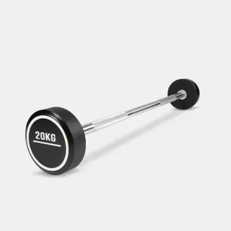 Round Rubber Coated Curl Fixed – Barbell Curl Bar recenzja i cena