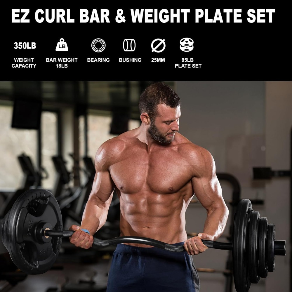 EZ Curl Bar Weight Set, 2 Inch – Barbell Curl Bar recenzja i cena