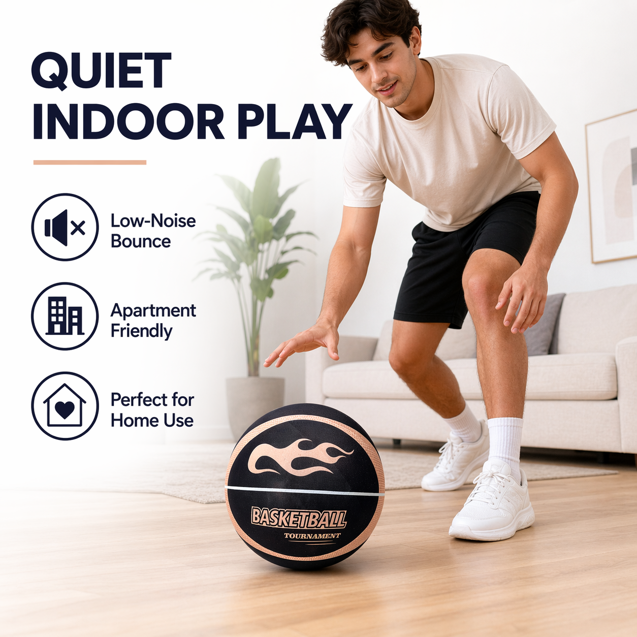 Fabric Cover Silent Basketball – Home Gym Fitness recenzja i cena
