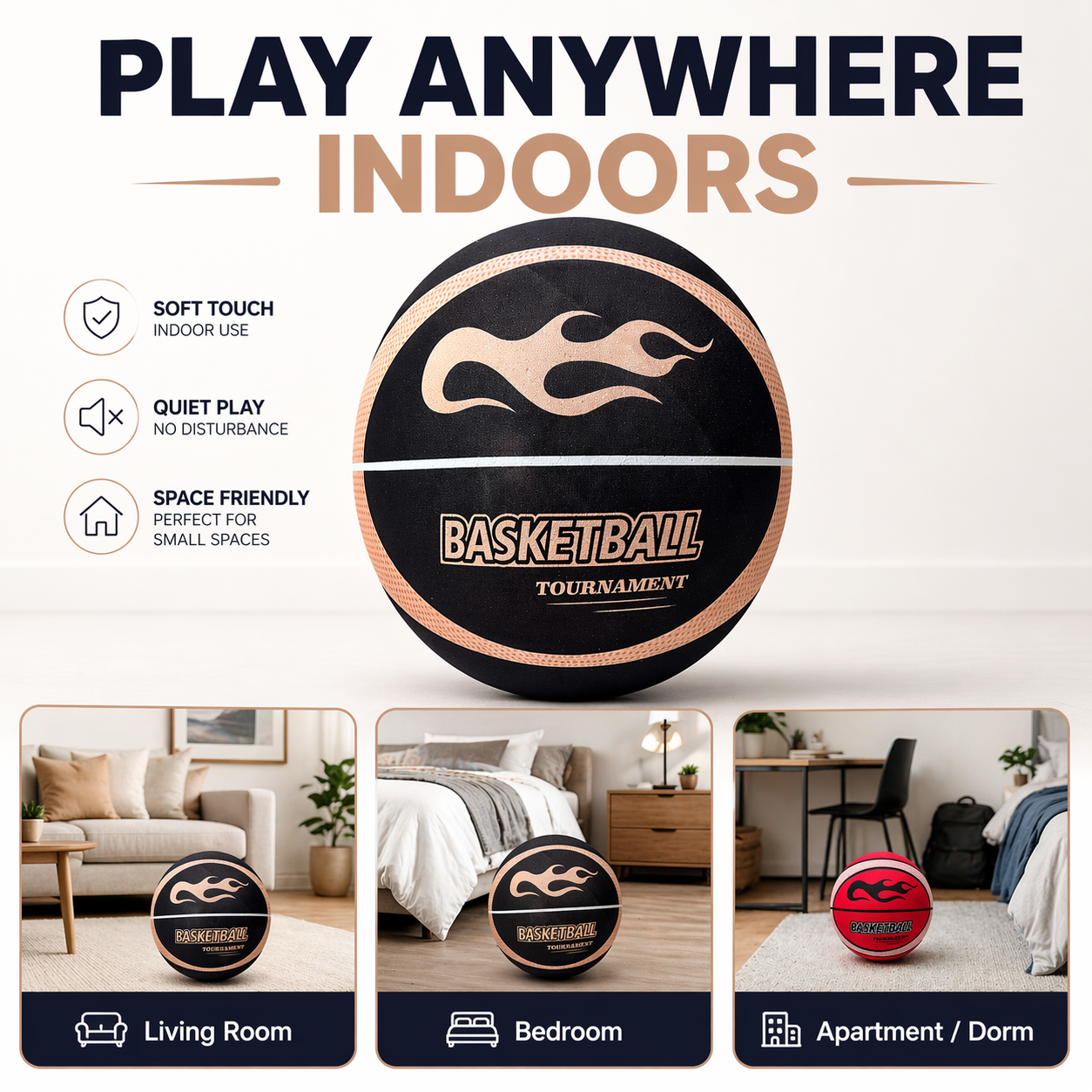 Fabric Cover Silent Basketball – Home Gym Fitness recenzja i cena