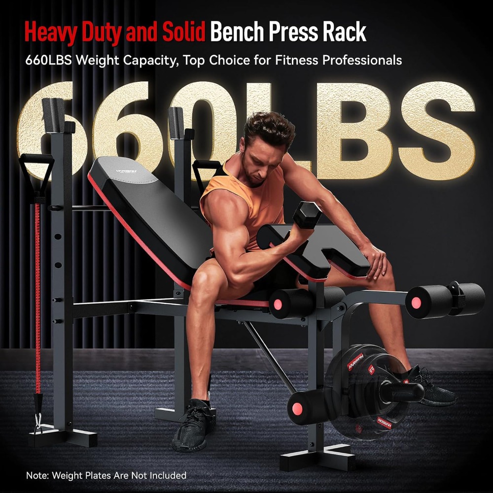 660lb Weight Bench Set with Le – Barbell Curl Bar recenzja i cena