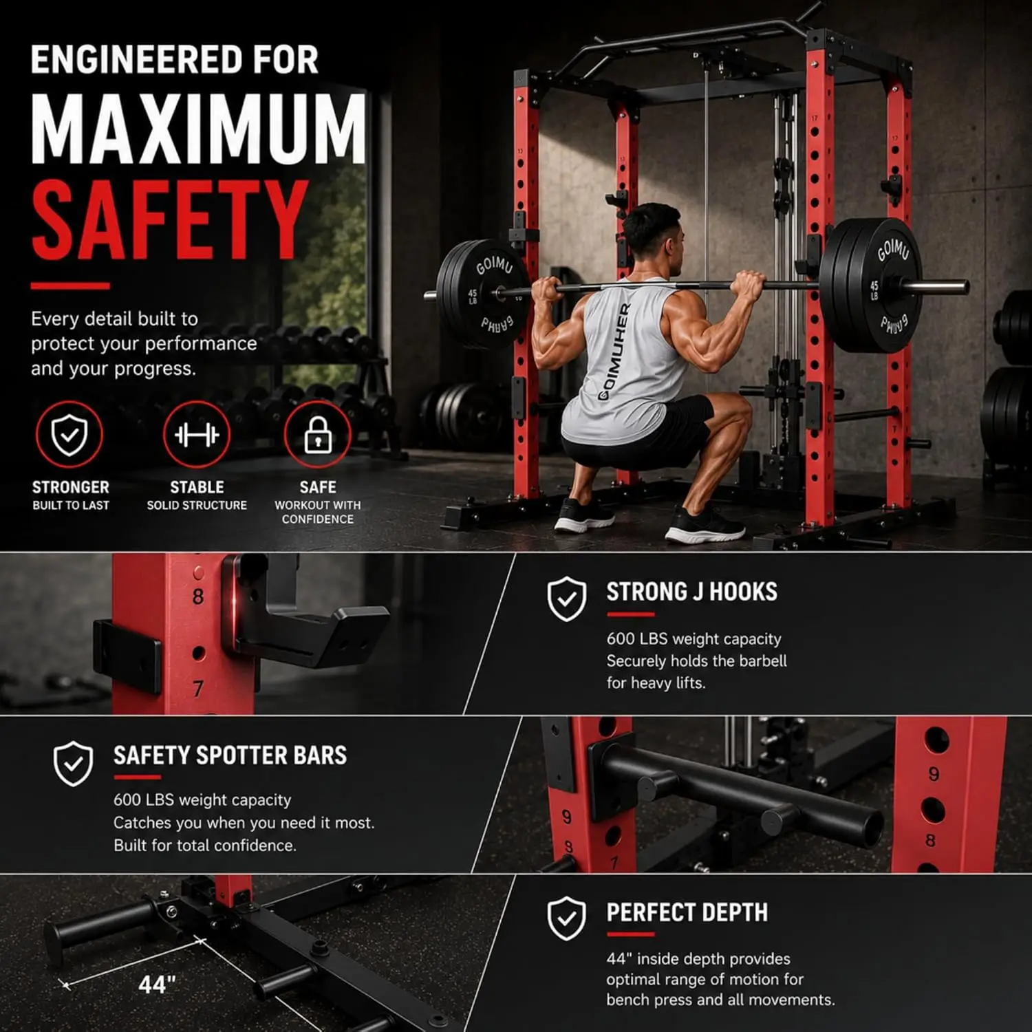 Garvee 1200LBS Heavy Duty Squa – Home Gym Lat Pulldown recenzja i cena