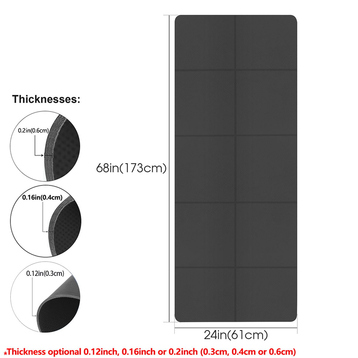Foldable Yoga Mat Black Eco Fr – Gymnastics Mat Thick recenzja i cena