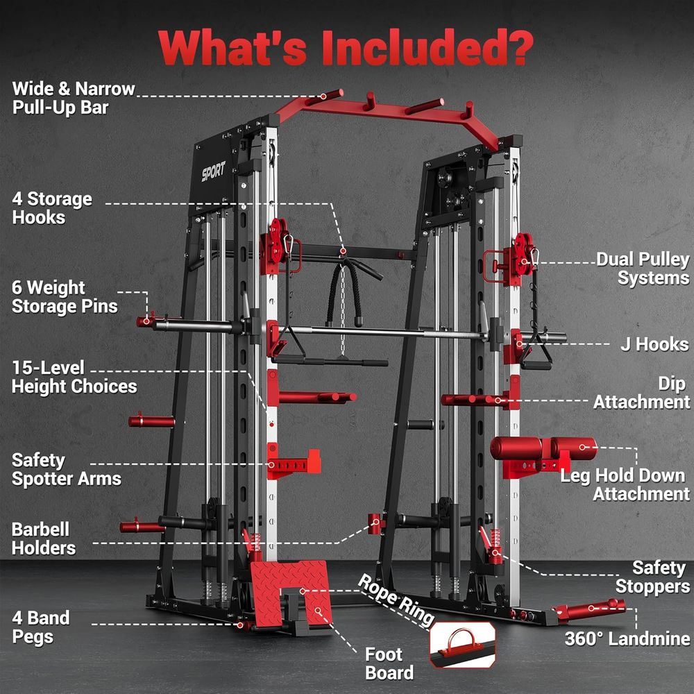Home Gym Power Cage with Smith – Home Gym Lat Pulldown recenzja i cena